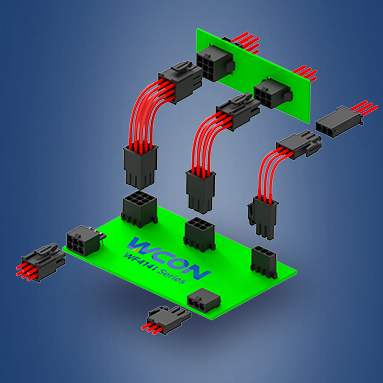 WF4141 Series Connector| 4.14mm Dual Contact, Latching & Polarized Design - Industrial/Automotive/Medical High-Density Applications
